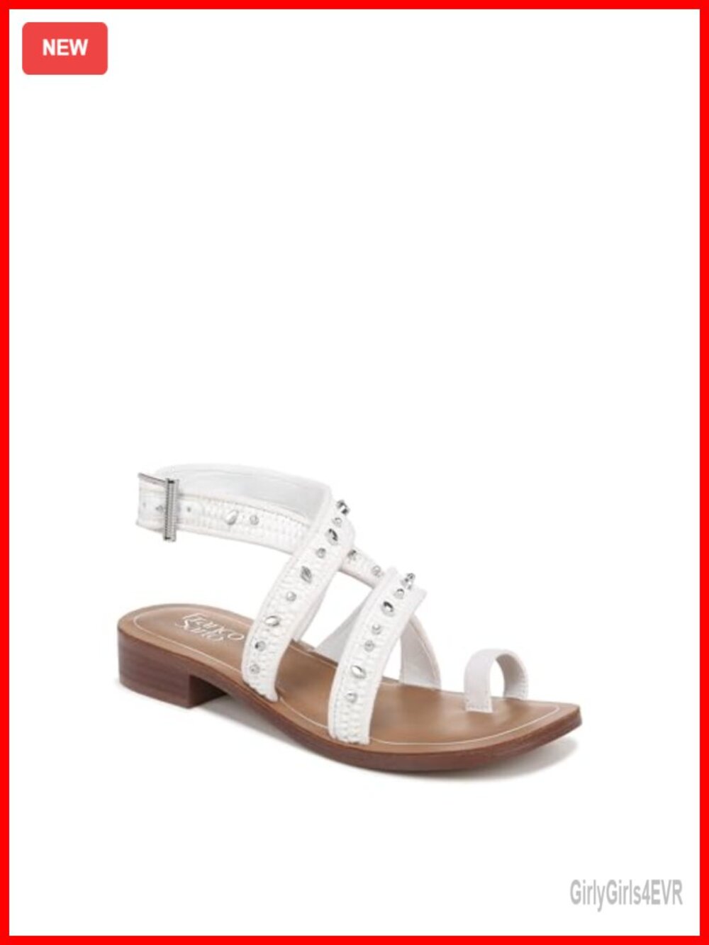 Strappy Flat Sandals with Raffia Upper and Adjustable Buckle